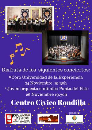 Conciertos del Coro de la universidad experiencia y la Joven orquesta sinfónica Punta del este